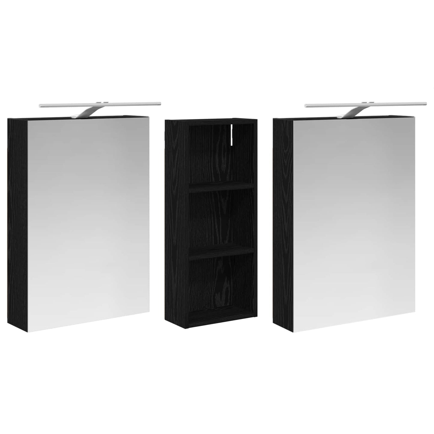 Fürdőszobai Szekrény Szett 3 db 130 x 14,5 x 70 cm Szerelt fa