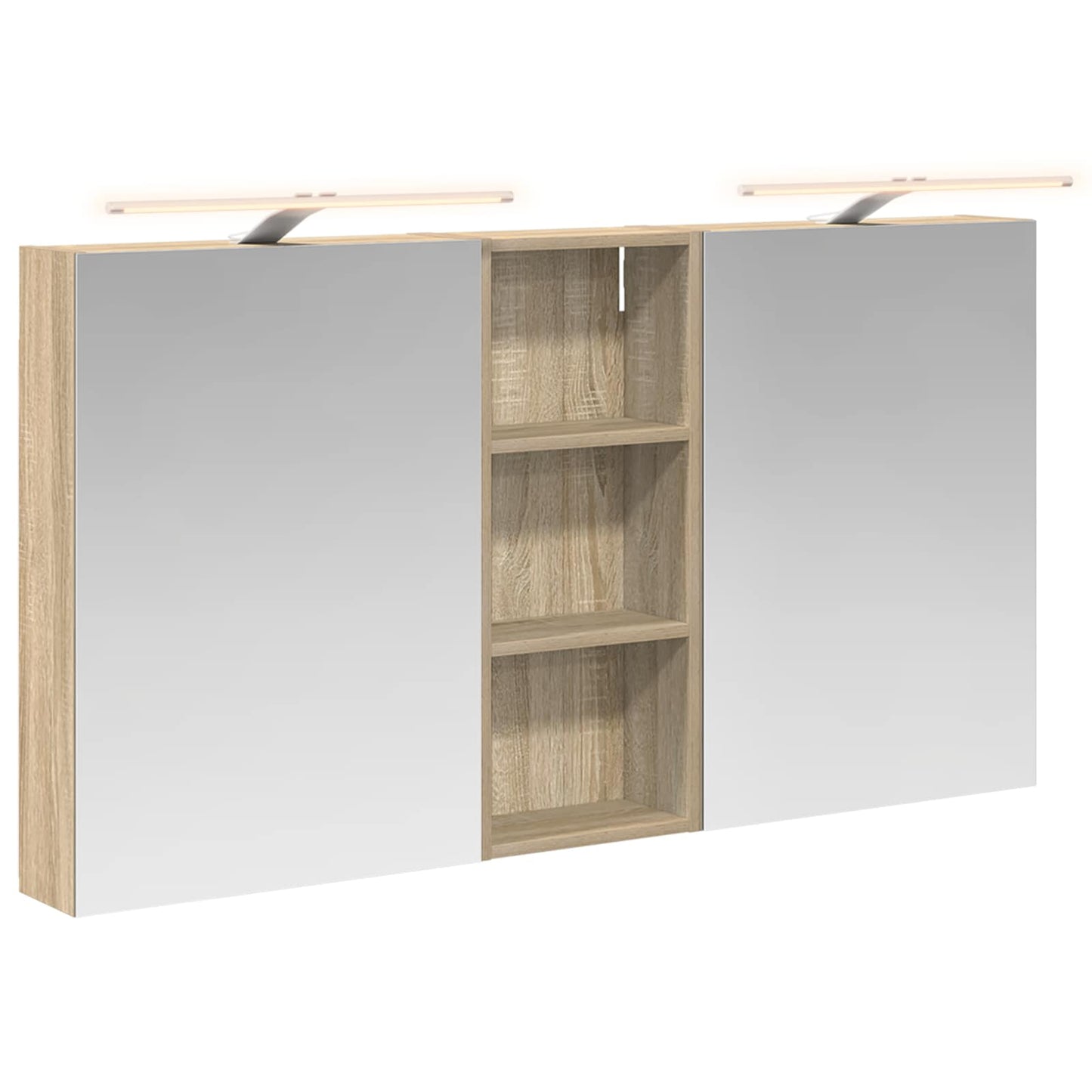 Fürdőszobai Szekrény Szett 3 db 130 x 14,5 x 70 cm Szerelt fa