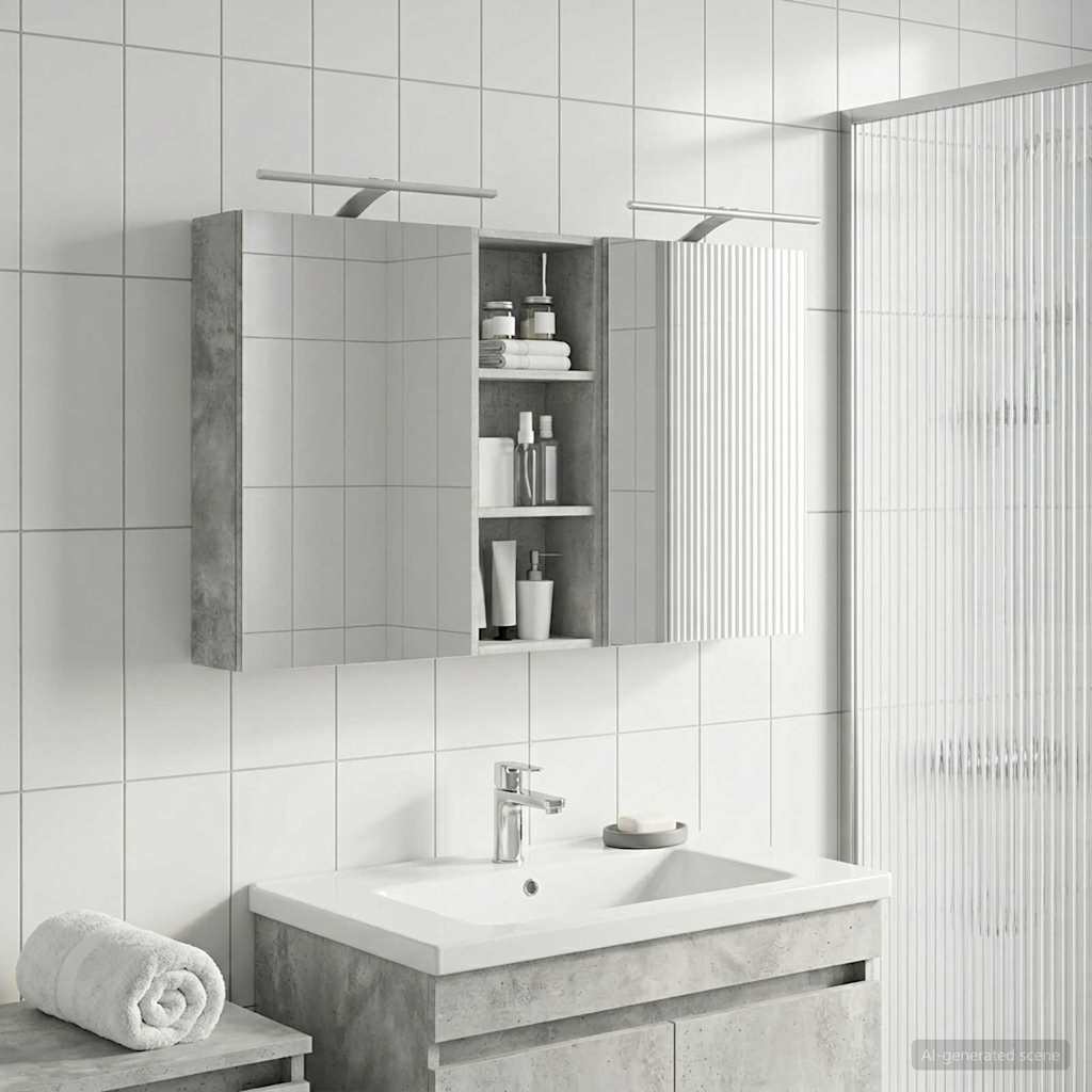Fürdőszobai Szekrény Szett 3 db 130 x 14,5 x 70 cm Szerelt fa