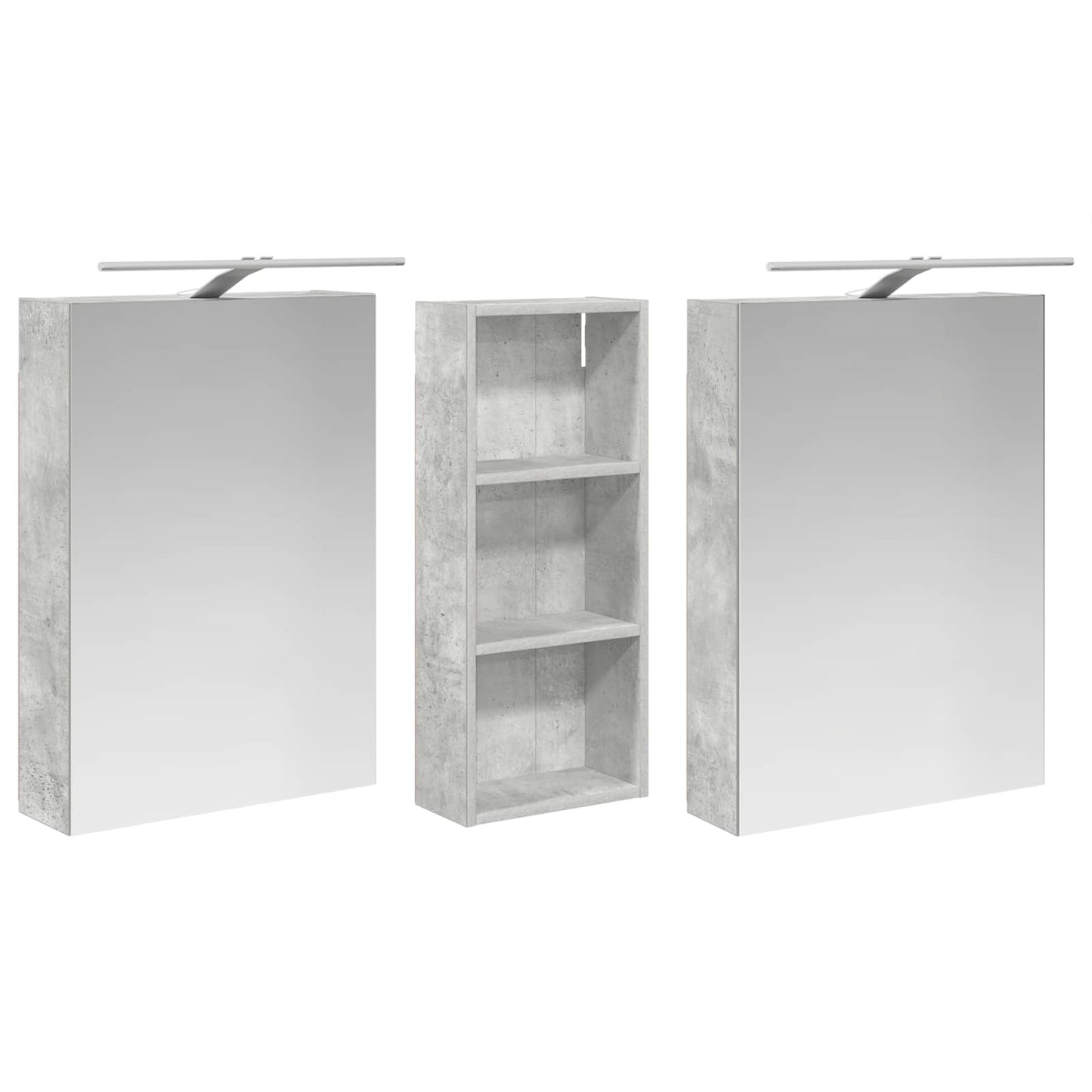 Fürdőszobai Szekrény Szett 3 db 130 x 14,5 x 70 cm Szerelt fa