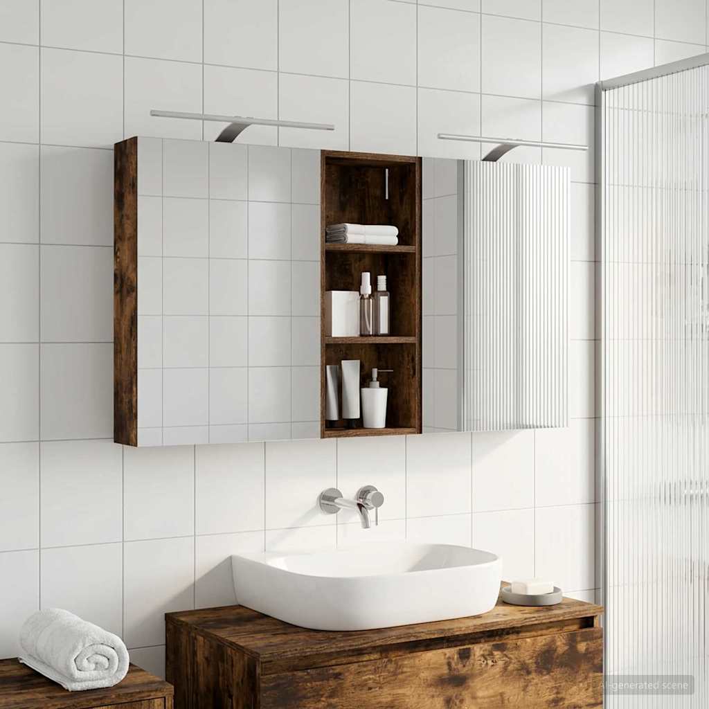Fürdőszobai Szekrény Szett 3 db 130 x 14,5 x 70 cm Szerelt fa