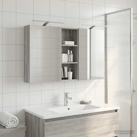 Fürdőszobai Szekrény Szett 3 pcs 130 x 14,5 x 70 cm Faanyag
