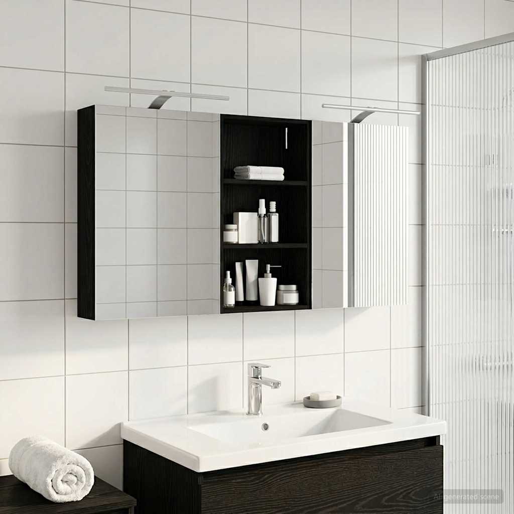 Fürdőszobai Szekrény Szett 3 db 140 x 14,5 x 70 cm Szerelt fa