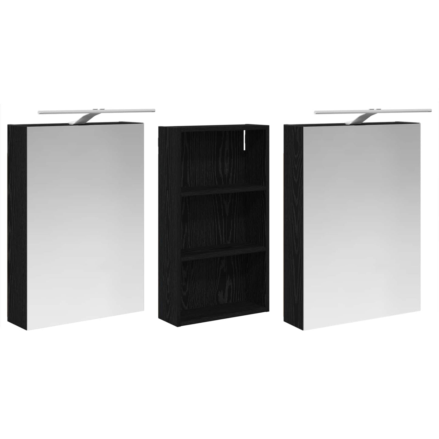 Fürdőszobai Szekrény Szett 3 db 140 x 14,5 x 70 cm Szerelt fa
