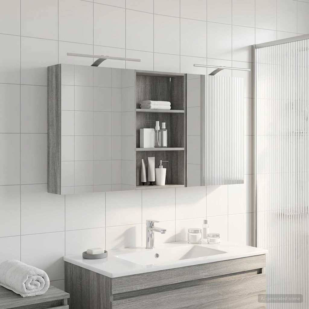 Fürdőszobai Szekrény Szett 3 db 140 x 14,5 x 70 cm Szerelt fa
