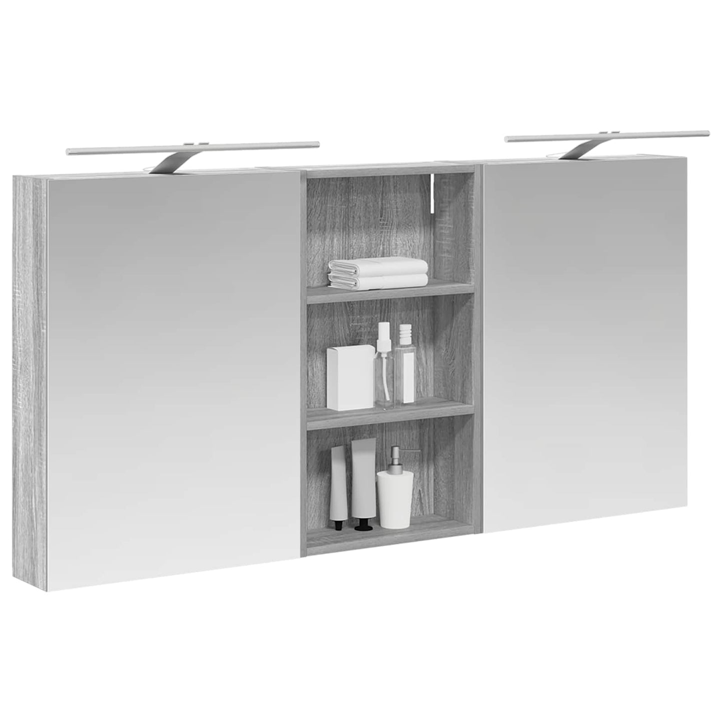 Fürdőszobai Szekrény Szett 3 db 140 x 14,5 x 70 cm Szerelt fa