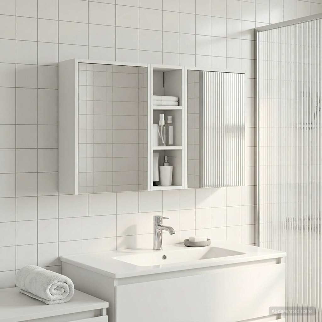 Fürdőszobai Szekrény Szett 3 db 106 x 16 x 62,5 cm Szerelt fa