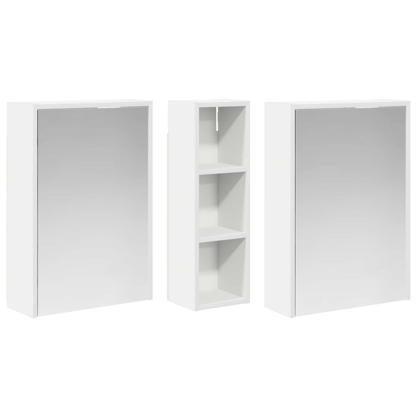 Fürdőszobai Szekrény Szett 3 db 106 x 16 x 62,5 cm Szerelt fa