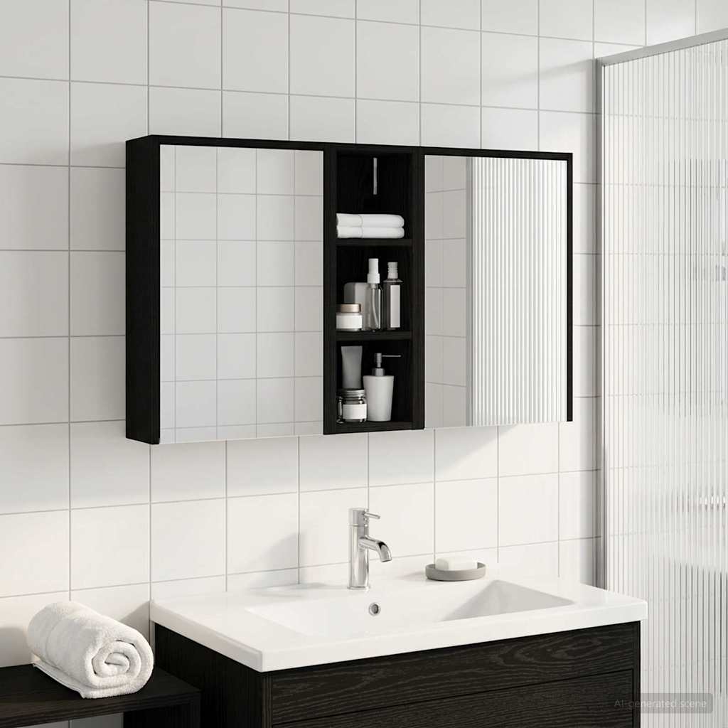 Fürdőszobai Szekrény Szett 3 db 106 x 16 x 62,5 cm Szerelt fa