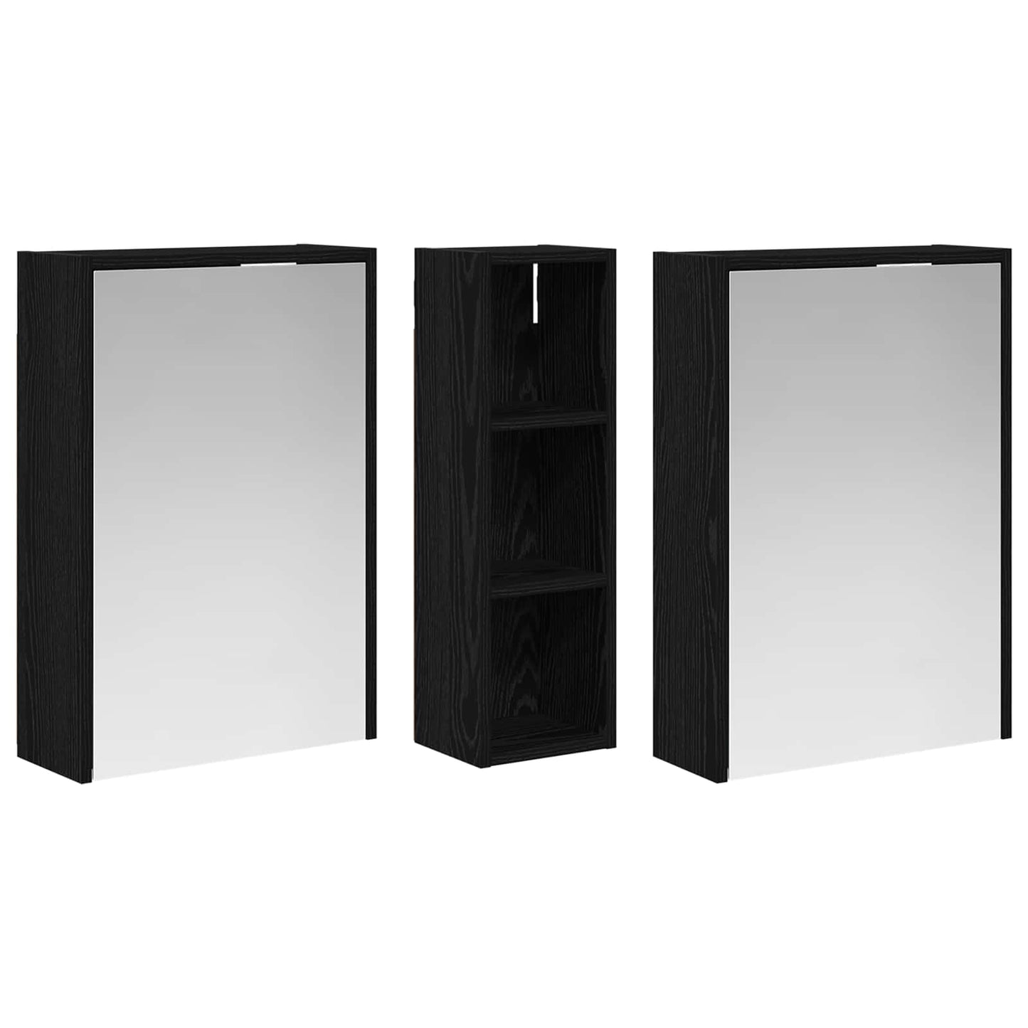 Fürdőszobai Szekrény Szett 3 db 106 x 16 x 62,5 cm Szerelt fa