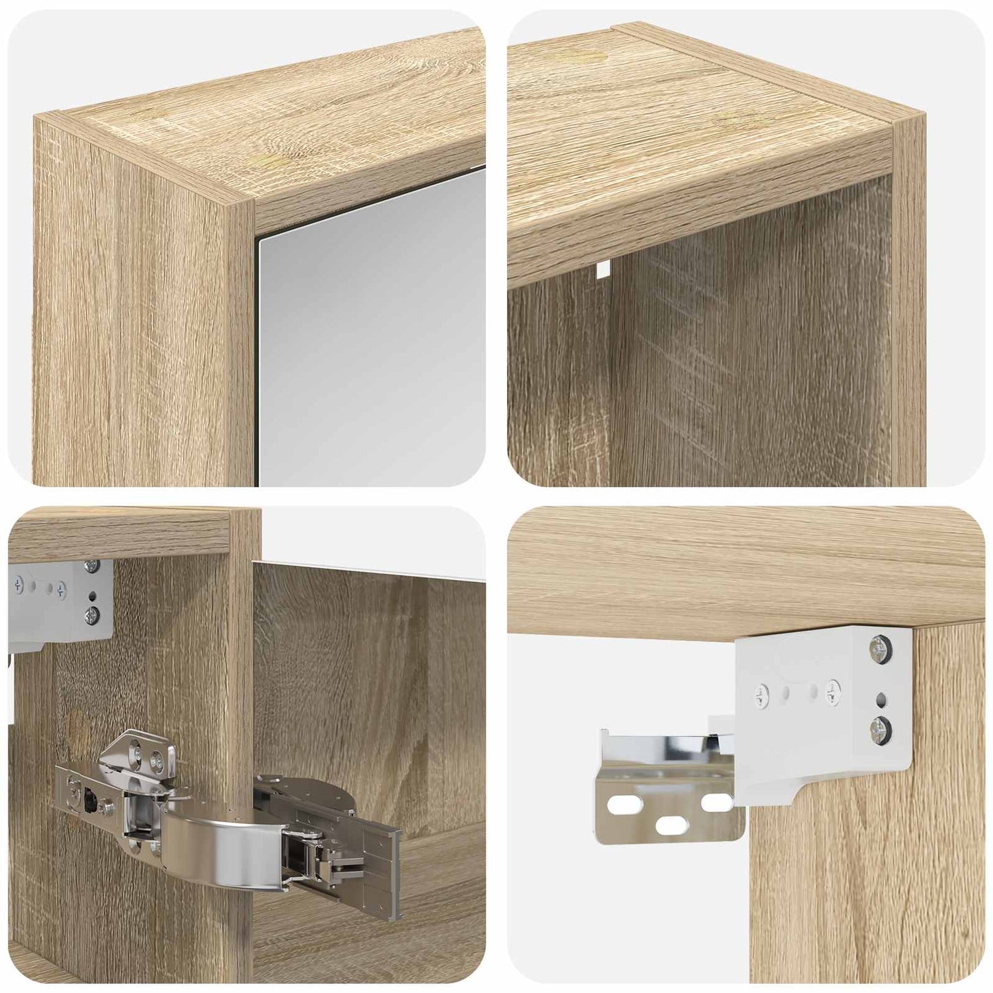 Fürdőszobai Szekrény Szett 3 db 106 x 16 x 62,5 cm Szerelt fa