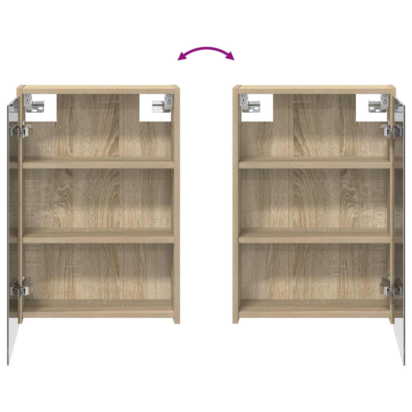 Fürdőszobai Szekrény Szett 3 db 106 x 16 x 62,5 cm Szerelt fa