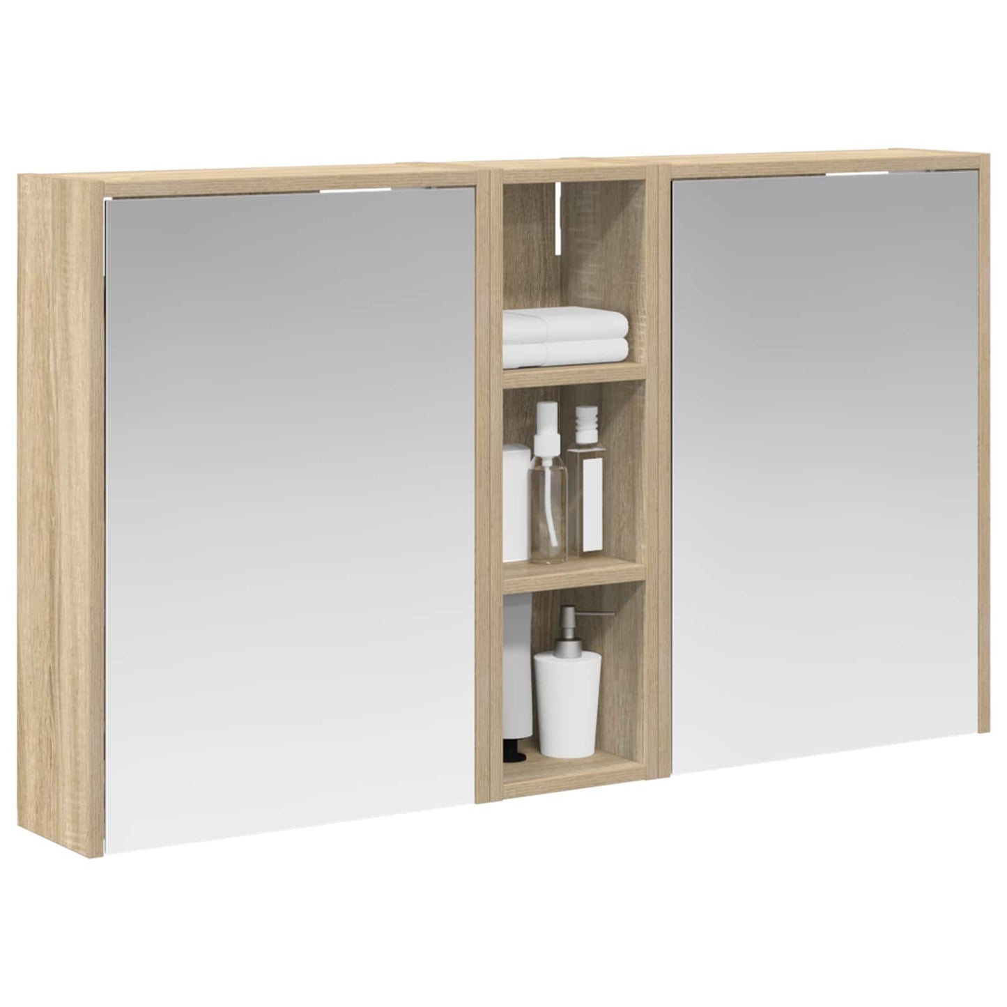 Fürdőszobai Szekrény Szett 3 db 106 x 16 x 62,5 cm Szerelt fa