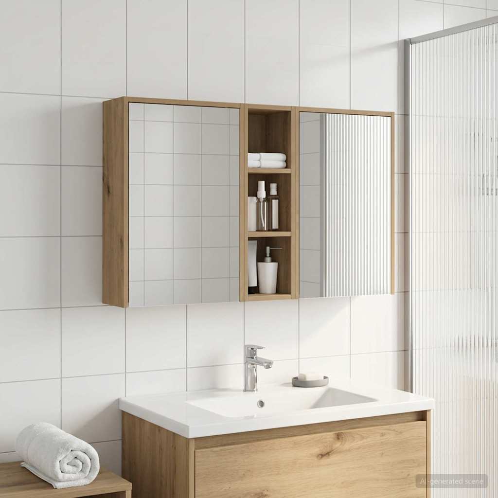 Fürdőszobai Szekrény Szett 3 db 106 x 16 x 62,5 cm Szerelt fa