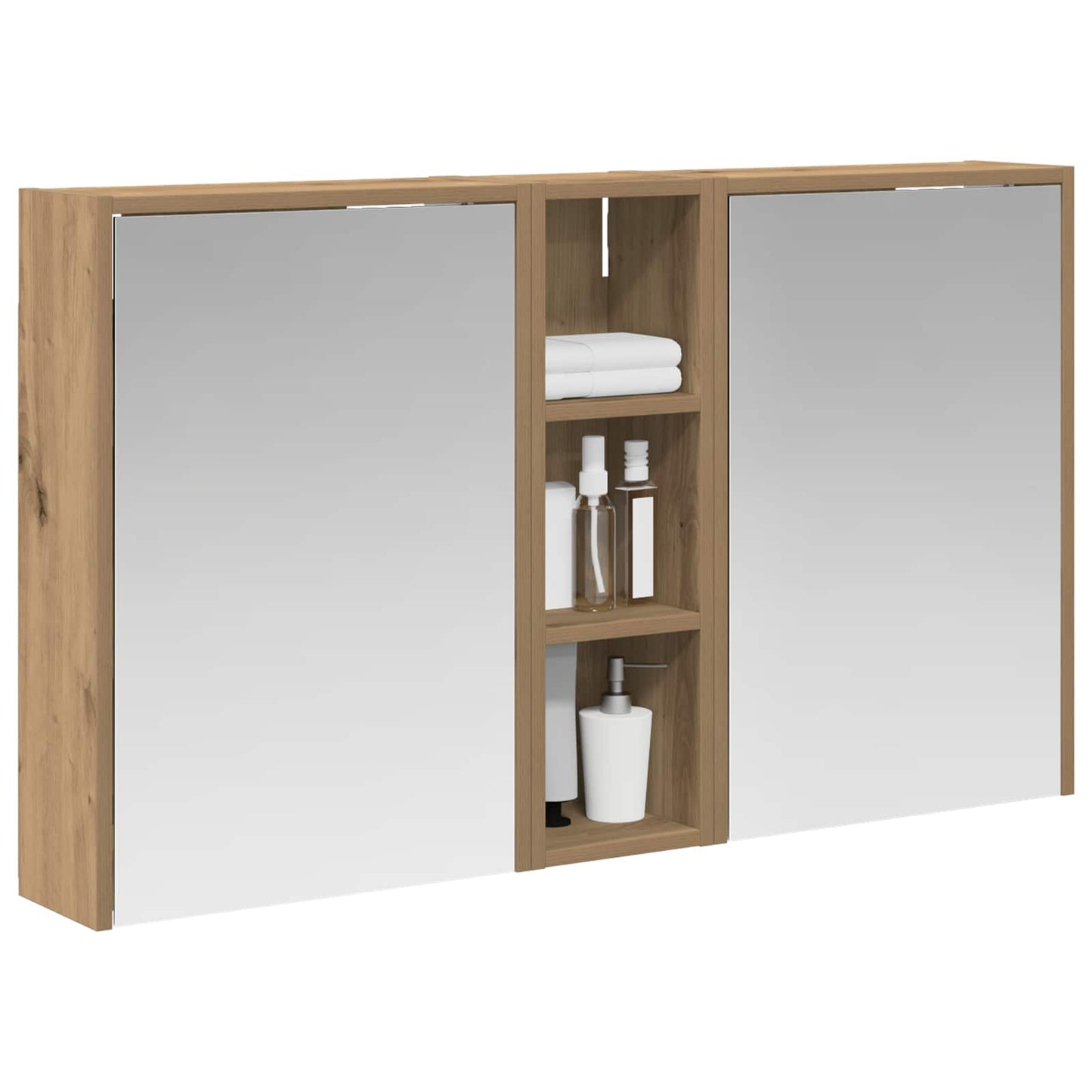 Fürdőszobai Szekrény Szett 3 db 106 x 16 x 62,5 cm Szerelt fa