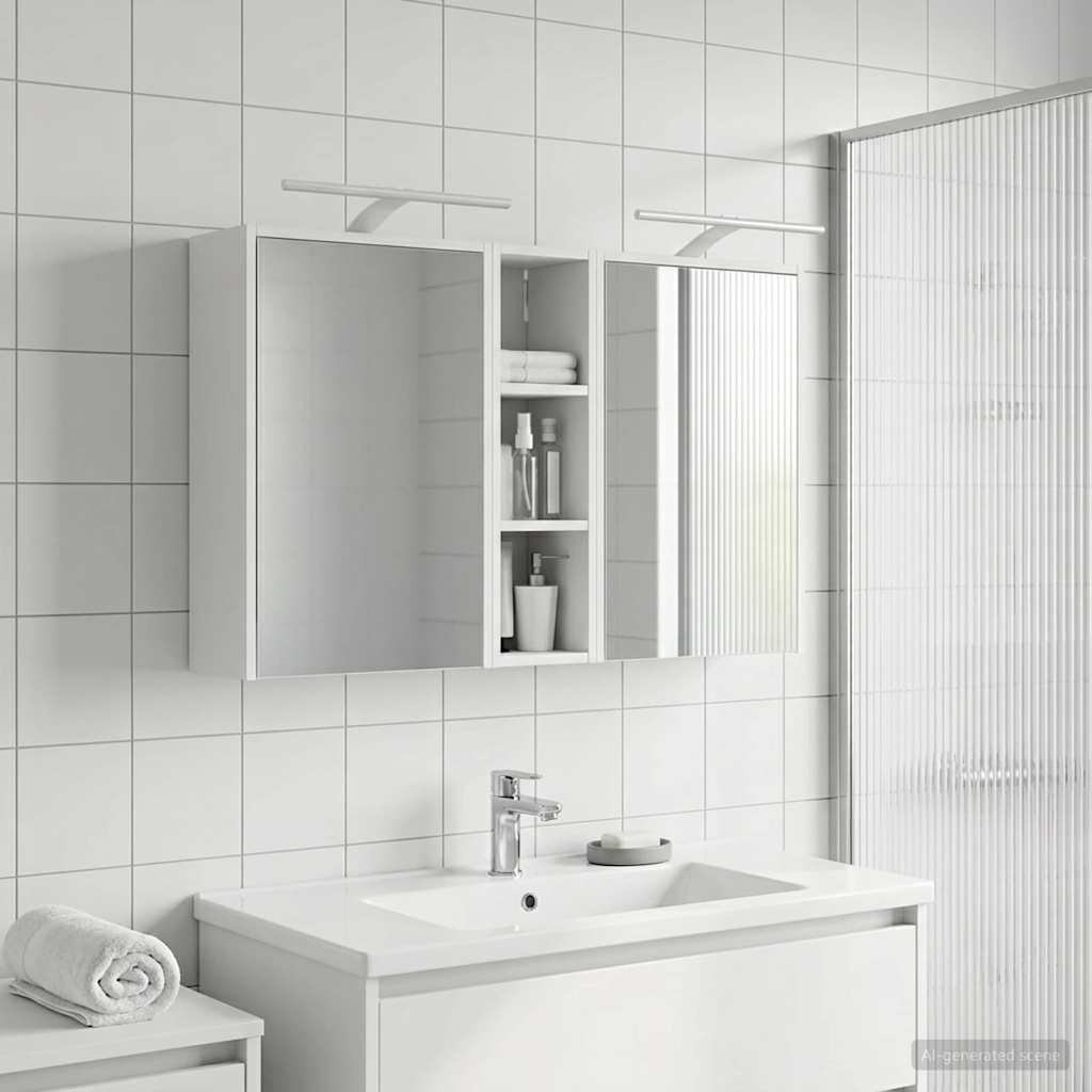 Fürdőszobai Szekrény Szett 3 db 106 x 16 x 62,5 cm Szerelt fa
