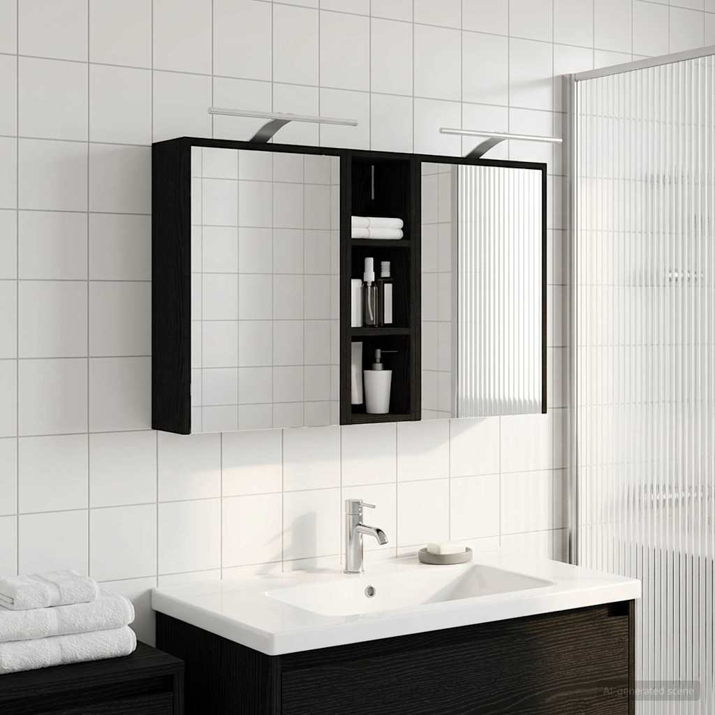 Fürdőszobai Szekrény Szett 3 db 106 x 16 x 62,5 cm Szerelt fa
