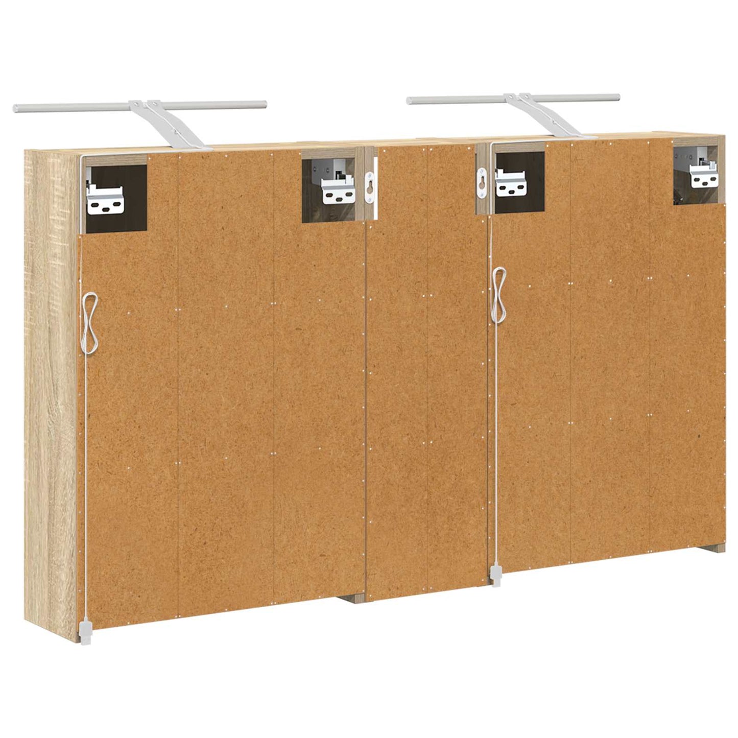 Fürdőszobai Szekrény Szett 3 db 106 x 16 x 62,5 cm Szerelt fa