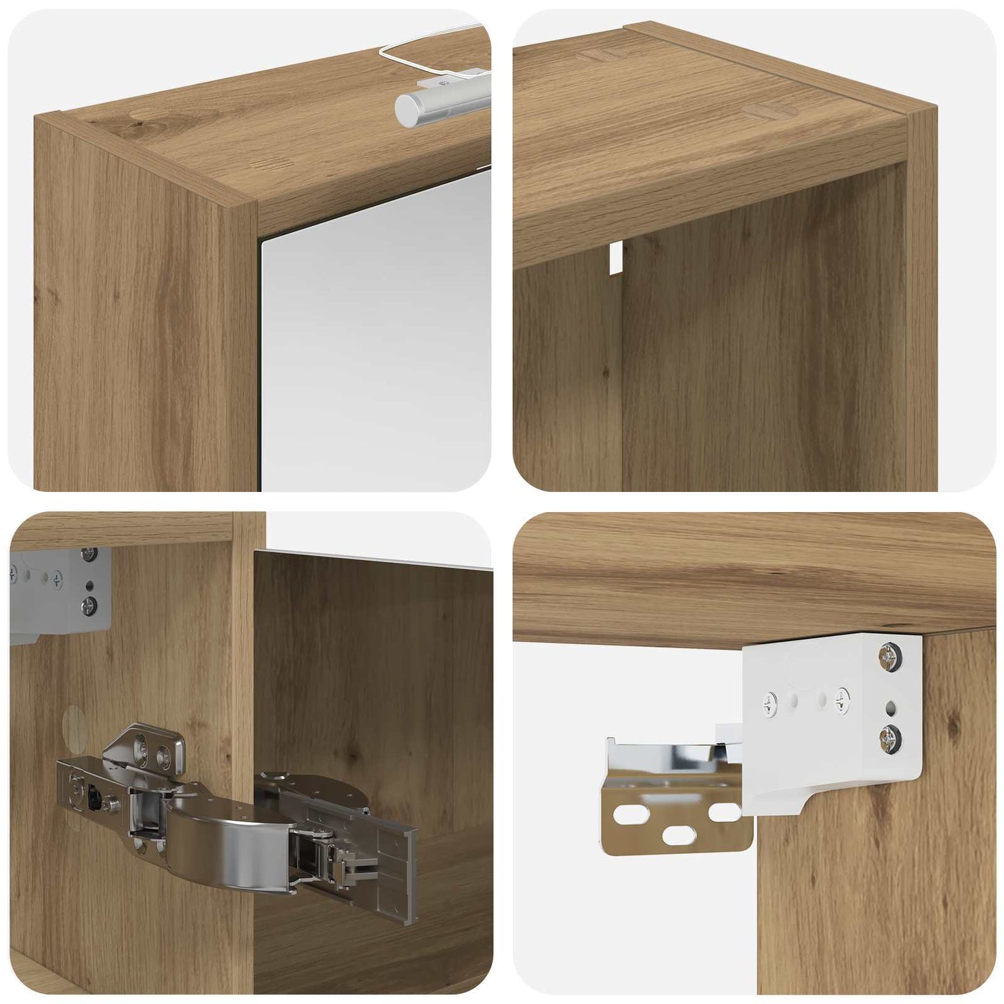 Fürdőszobai Szekrény Szett 3 db 106 x 16 x 62,5 cm Szerelt fa