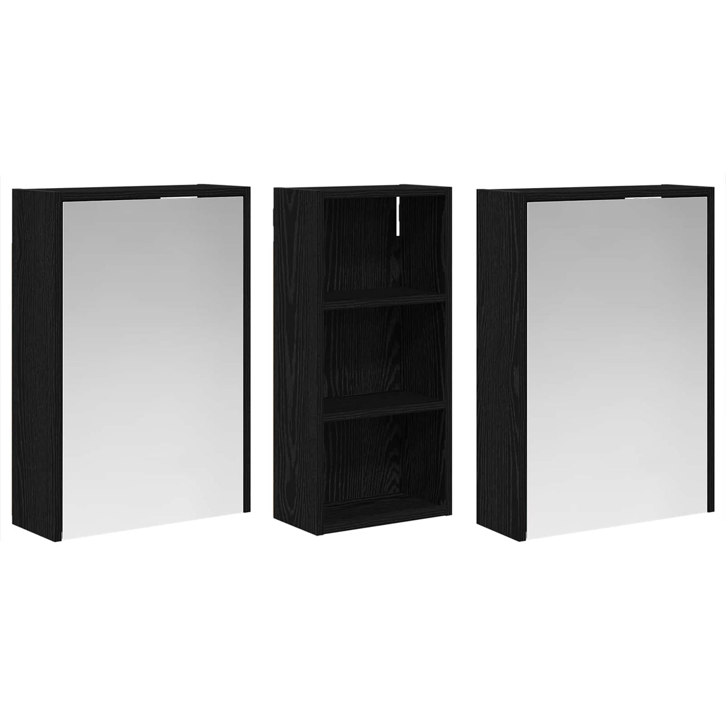 Fürdőszobai Szekrény Szett 3 db 116 x 16 x 62,5 cm Szerelt fa