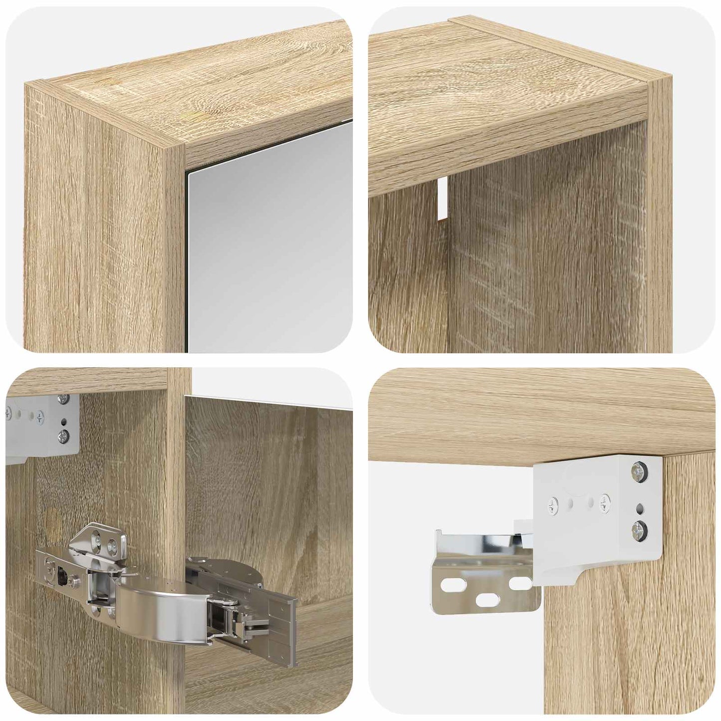 Fürdőszobai Szekrény Szett 3 db 116 x 16 x 62,5 cm Szerelt fa