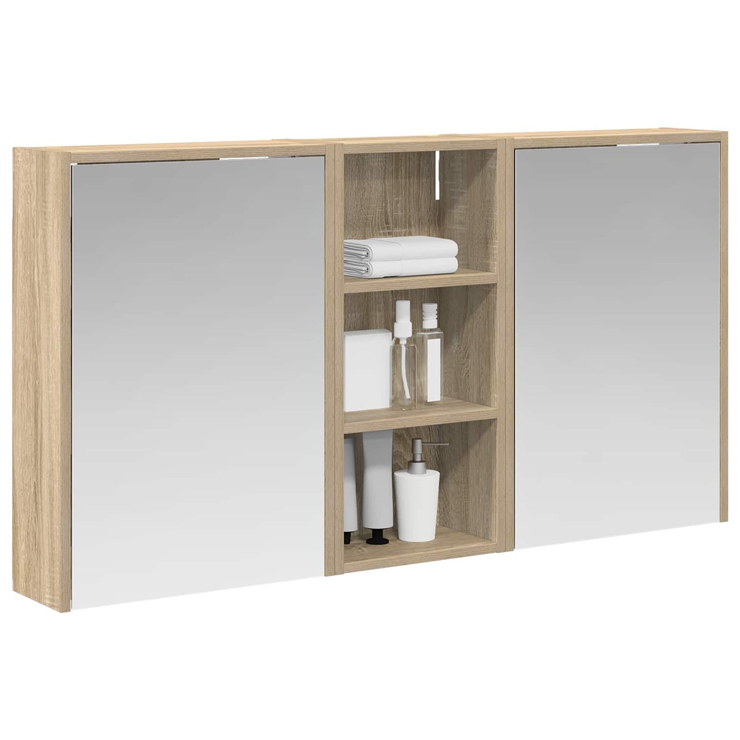 Fürdőszobai Szekrény Szett 3 db 116 x 16 x 62,5 cm Szerelt fa