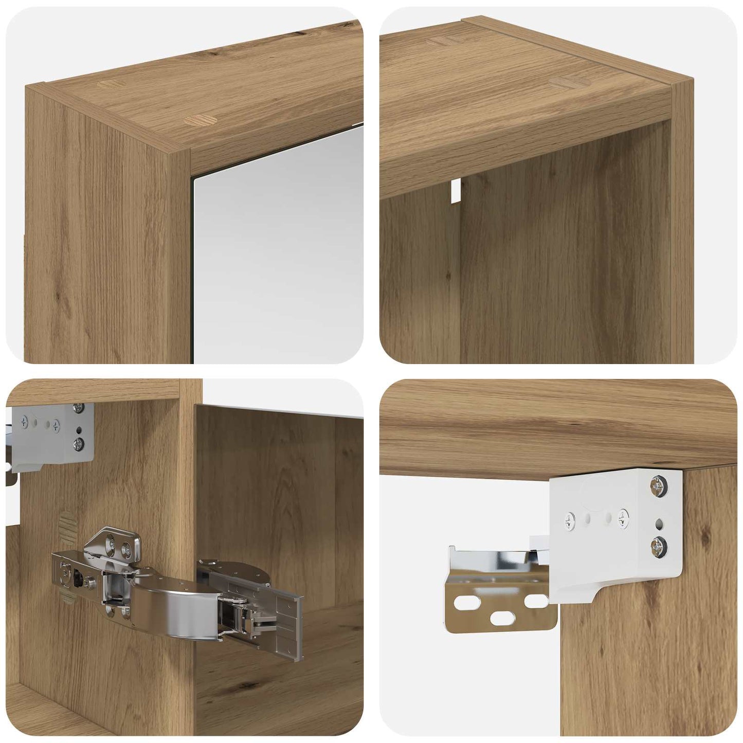 Fürdőszobai Szekrény Szett 3 db 116 x 16 x 62,5 cm Szerelt fa