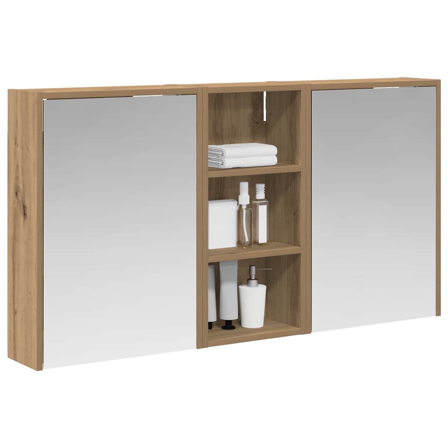Fürdőszobai Szekrény Szett 3 db 116 x 16 x 62,5 cm Szerelt fa