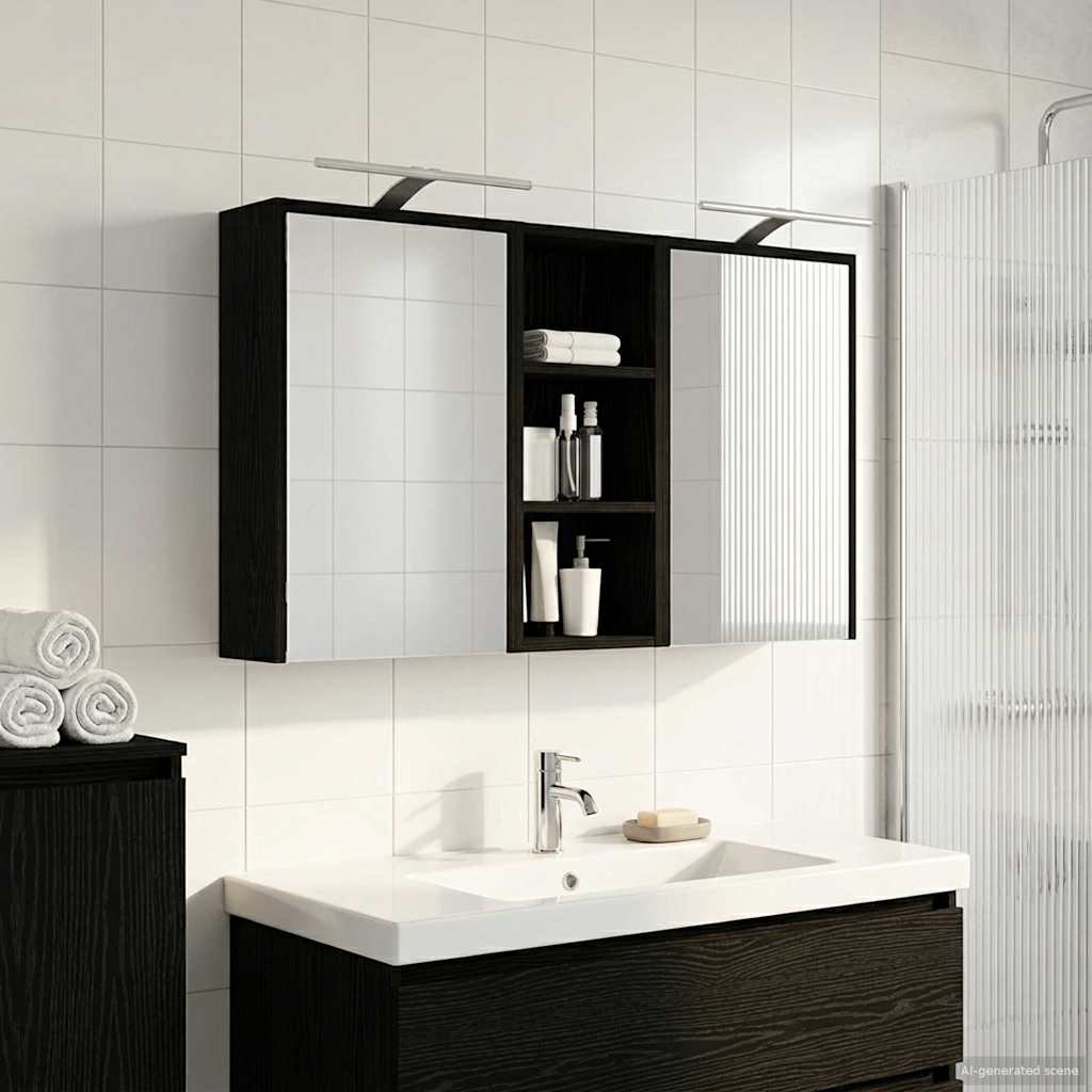 Fürdőszobai Szekrény Szett 3 db 116 x 16 x 62,5 cm Szerelt fa