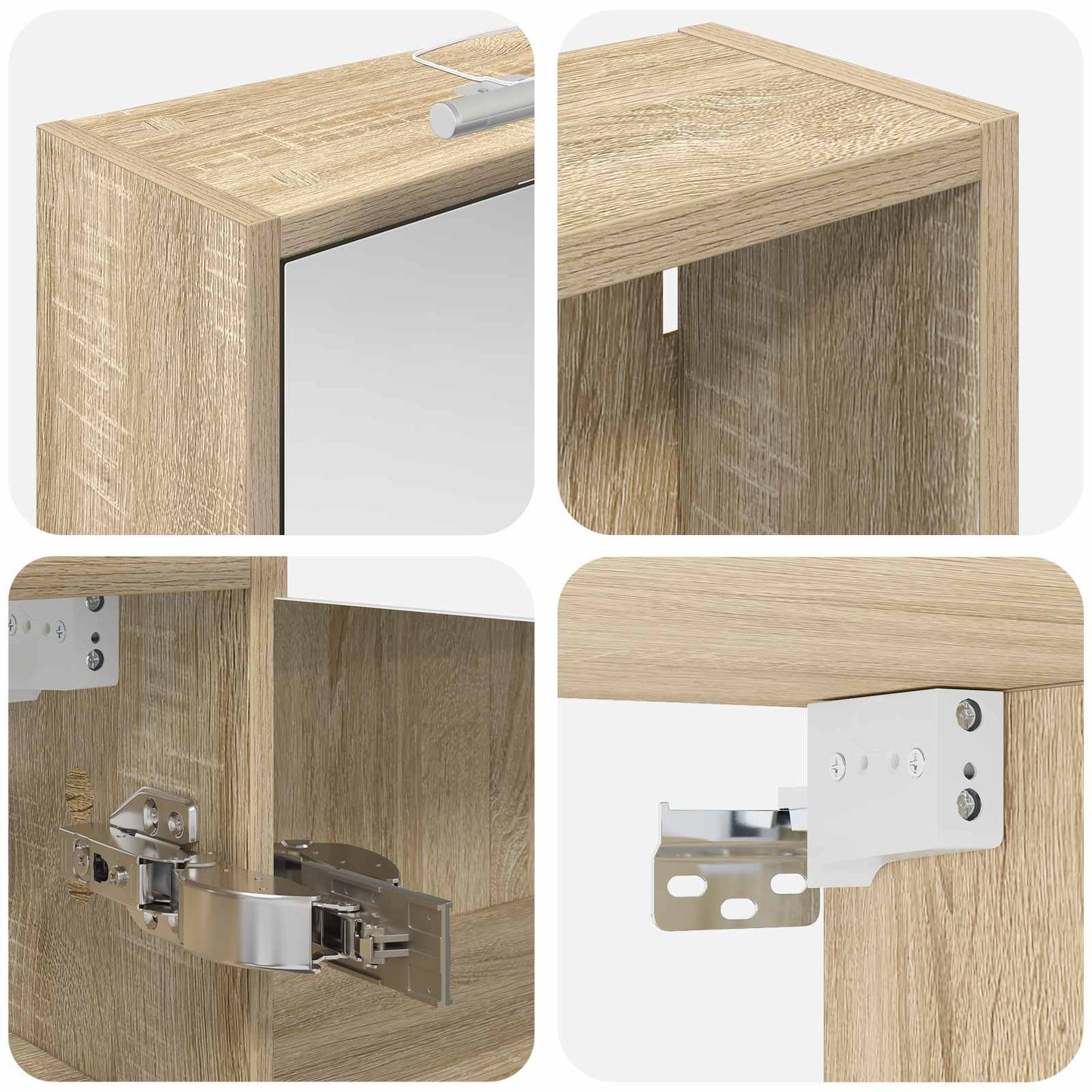 Fürdőszobai Szekrény Szett 3 db 116 x 16 x 62,5 cm Szerelt fa