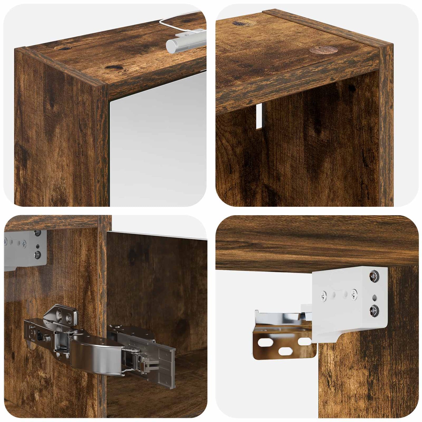 Fürdőszobai Szekrény Szett 3 db 116 x 16 x 62,5 cm Szerelt fa