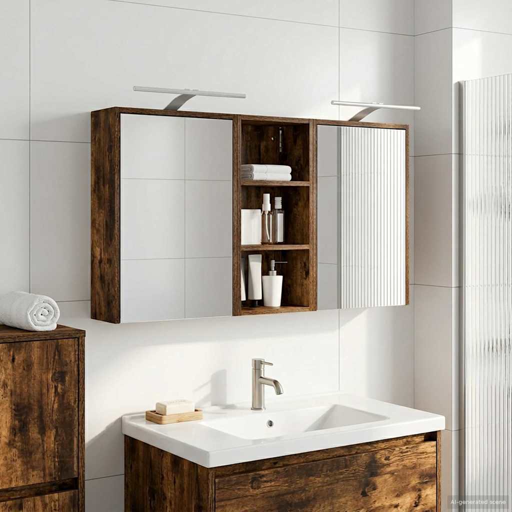 Fürdőszobai Szekrény Szett 3 db 116 x 16 x 62,5 cm Szerelt fa