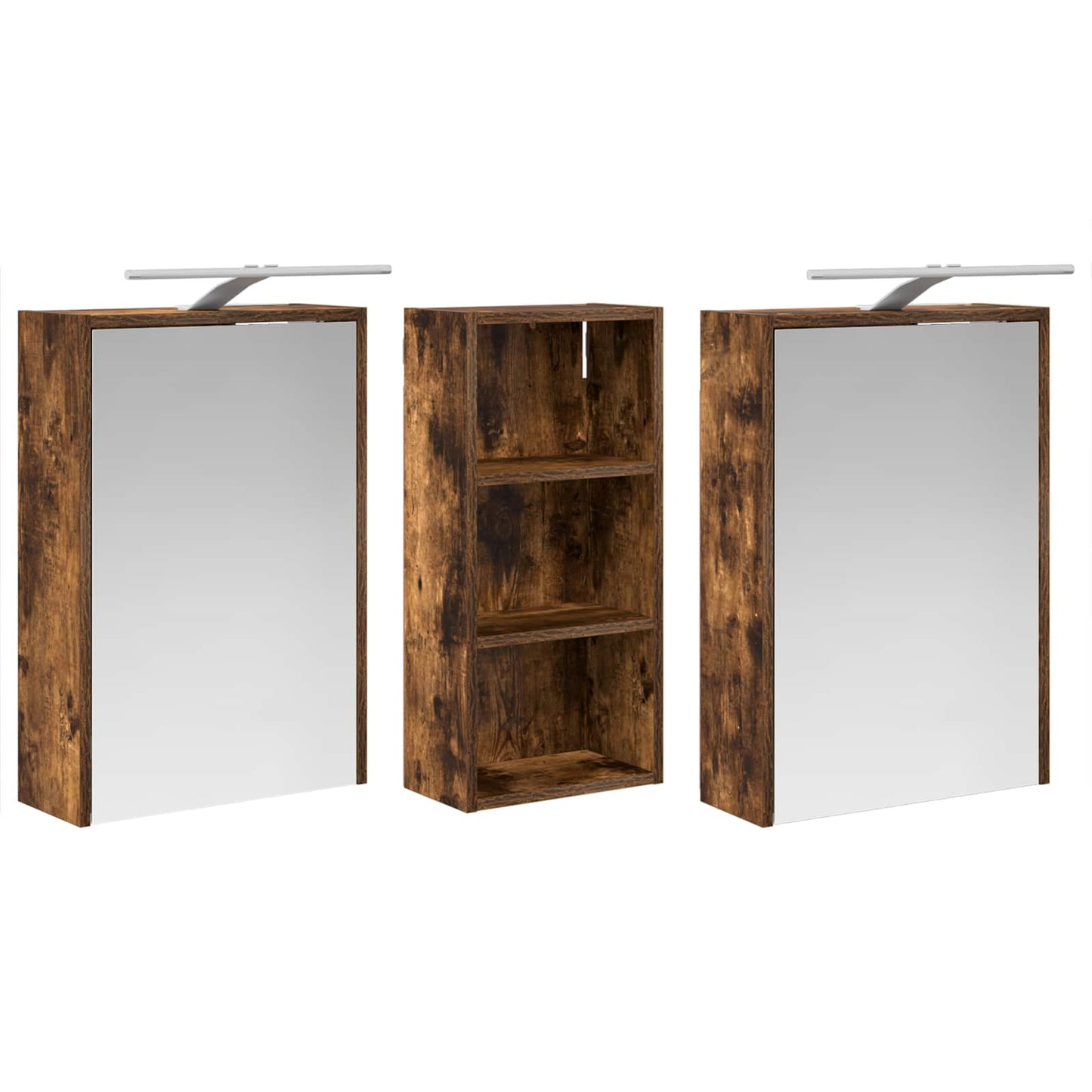 Fürdőszobai Szekrény Szett 3 db 116 x 16 x 62,5 cm Szerelt fa