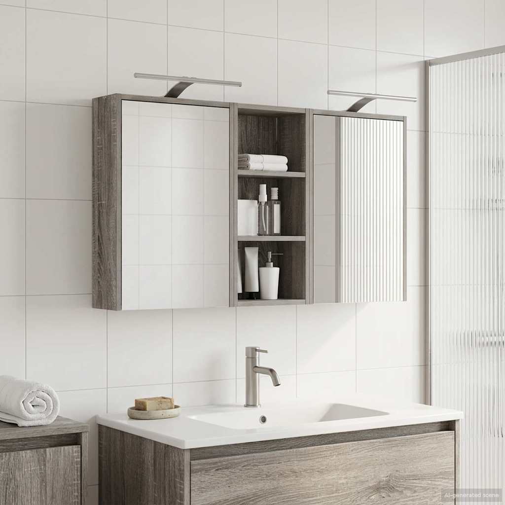 Fürdőszobai Szekrény Szett 3 db 116 x 16 x 62,5 cm Szerelt fa