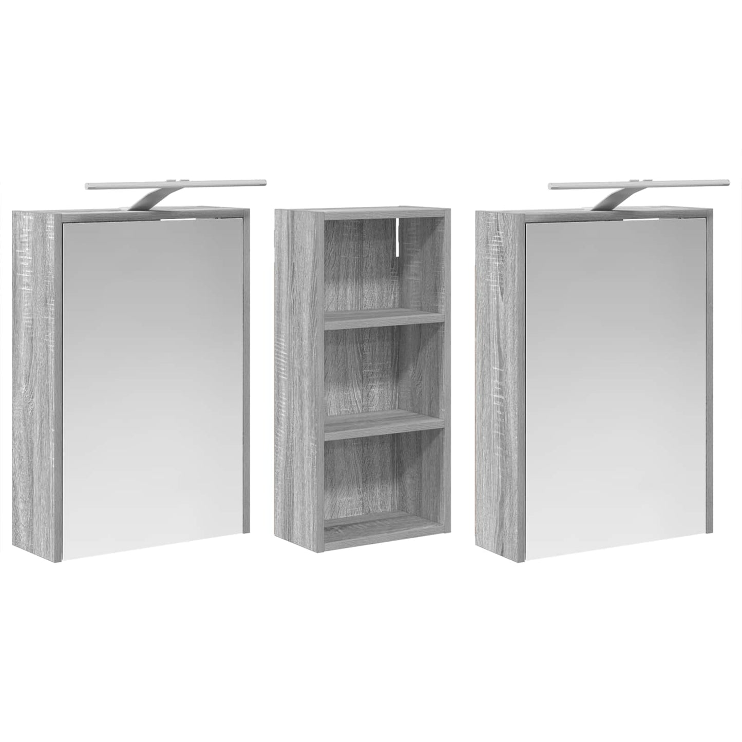 Fürdőszobai Szekrény Szett 3 db 116 x 16 x 62,5 cm Szerelt fa