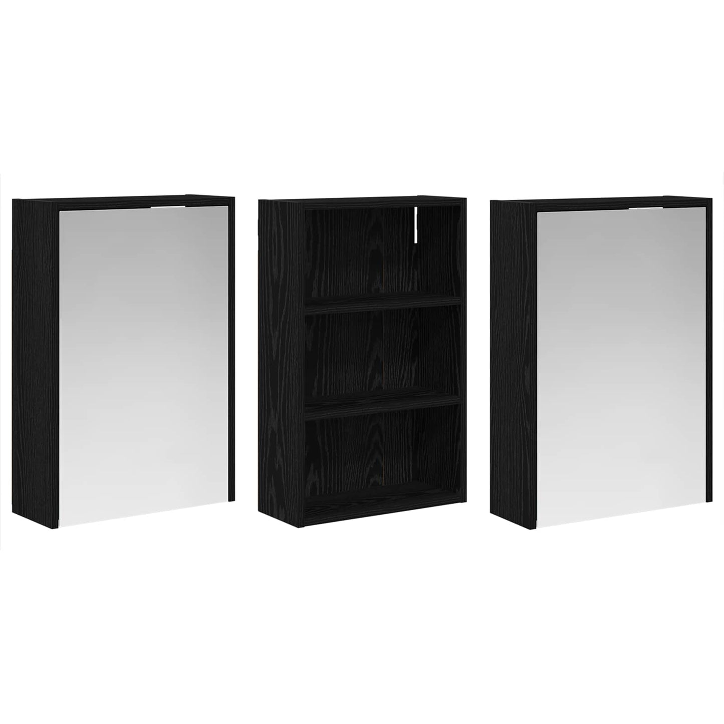 Fürdőszobai Szekrény Szett 3 db 126 x 16 x 62.5 cm Szerelt fa