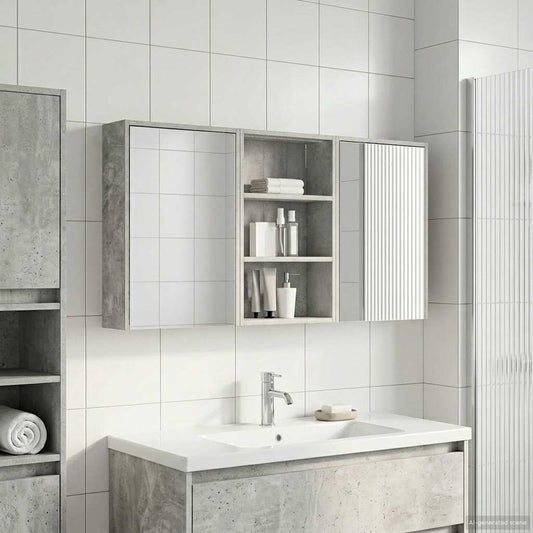 Fürdőszobai Szekrény Szett 3 pcs 126 x 16 x 62.5 cm Faanyag