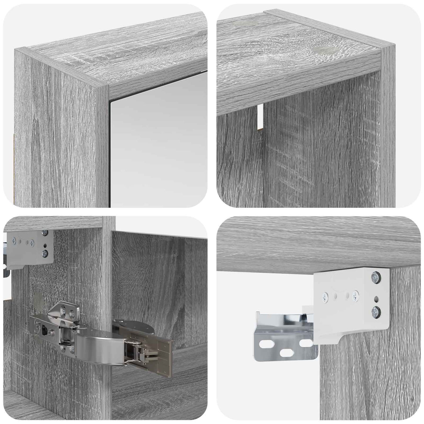 Fürdőszobai Szekrény Szett 3 db 126 x 16 x 62.5 cm Szerelt fa