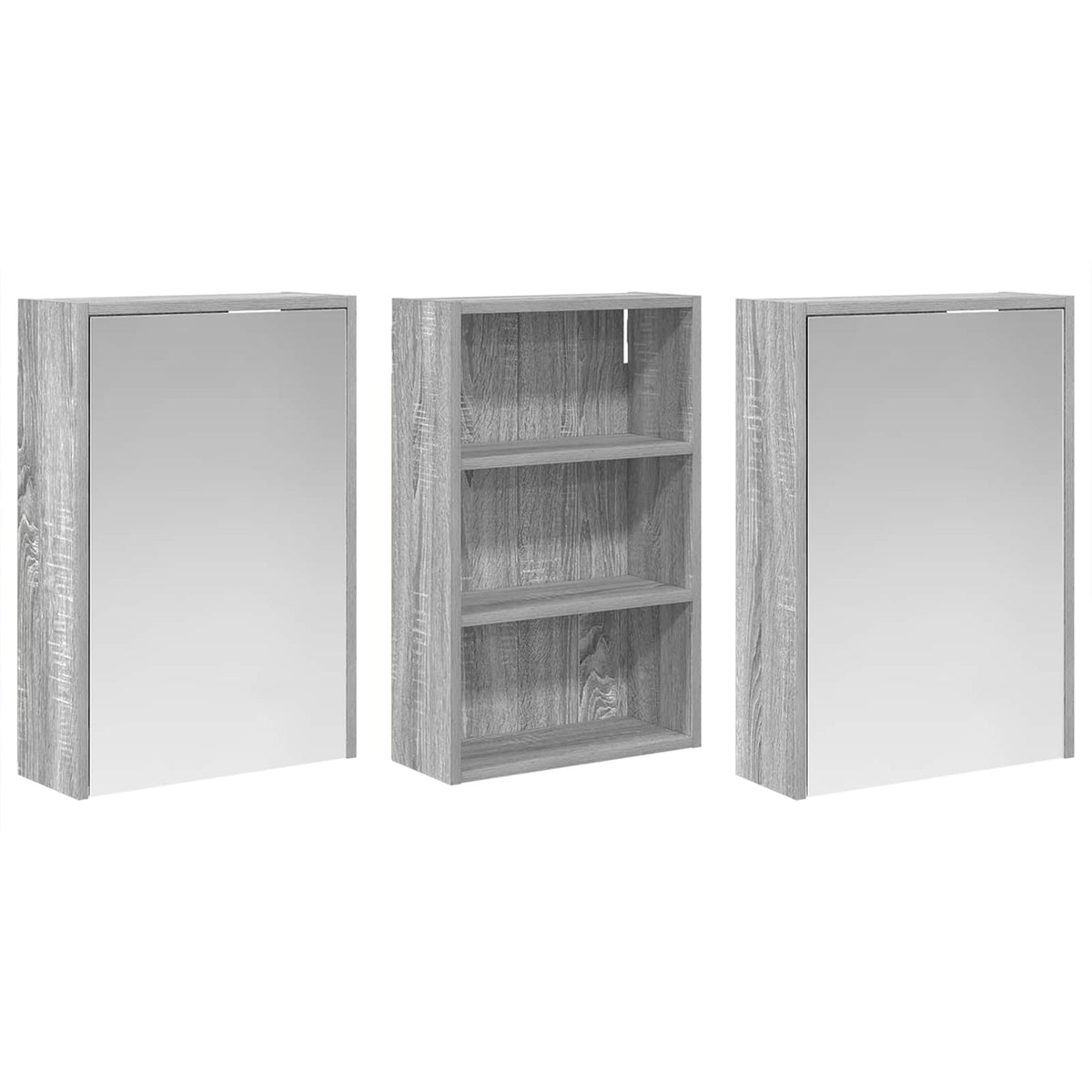 Fürdőszobai Szekrény Szett 3 db 126 x 16 x 62.5 cm Szerelt fa
