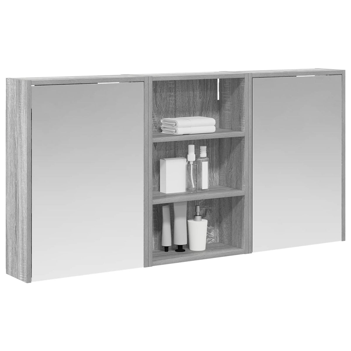Fürdőszobai Szekrény Szett 3 db 126 x 16 x 62.5 cm Szerelt fa