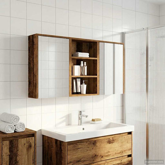 Fürdőszobai Szekrény Szett 3 pcs 126 x 16 x 62.5 cm Faanyag