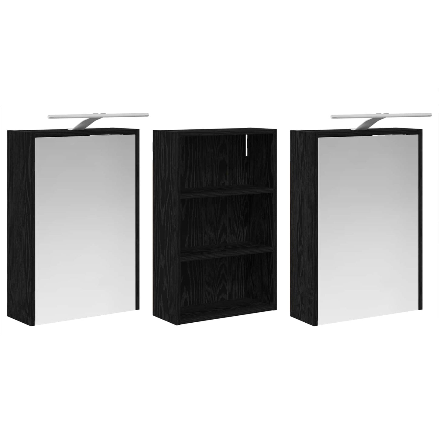 Fürdőszobai Szekrény Szett 3 db 126 x 16 x 62.5 cm Szerelt fa