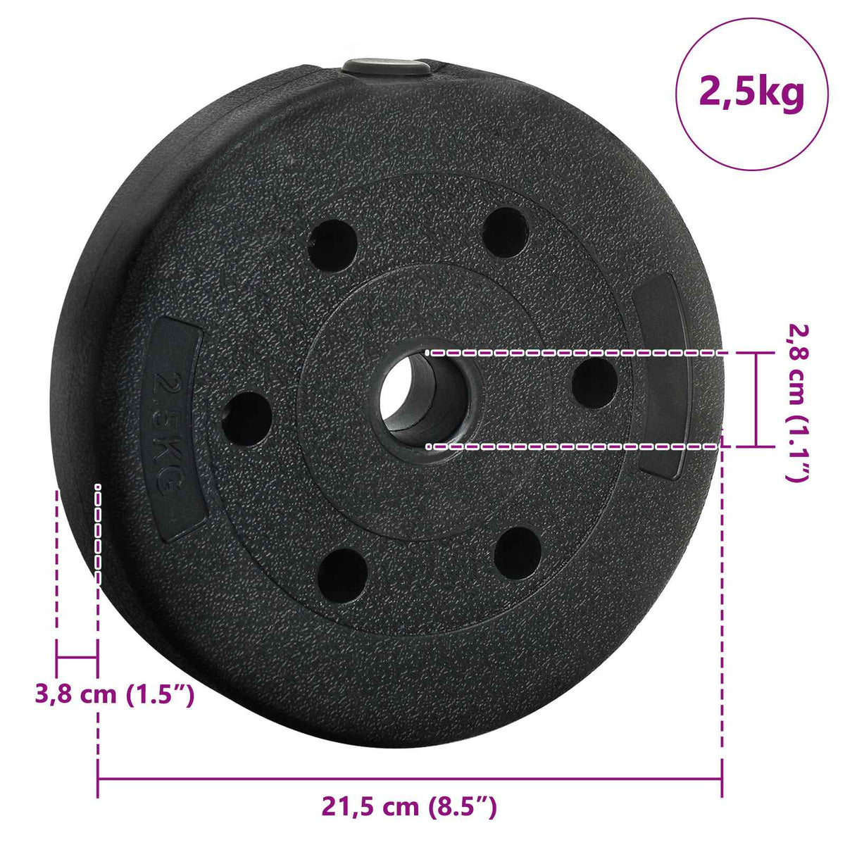 2 az 1-ben Súlyzó Készlet 30kg Fekete és piros