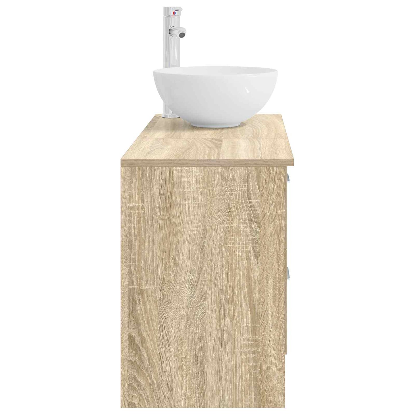 Fürdőszoba bútor szett 2 pcs Sonoma Tölgy Szerelt Fa