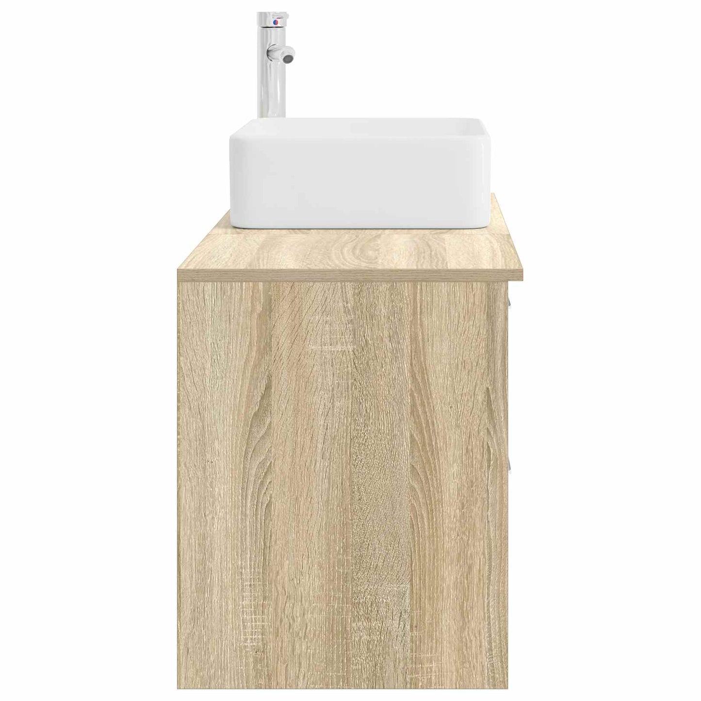 Fürdőszoba bútor szett 2 pcs Sonoma Tölgy Szerelt Fa