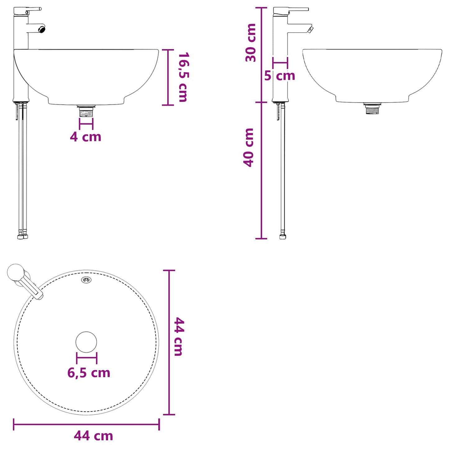 Fürdőszoba bútor szett 2 pcs Antik Fa Szerelt Fa