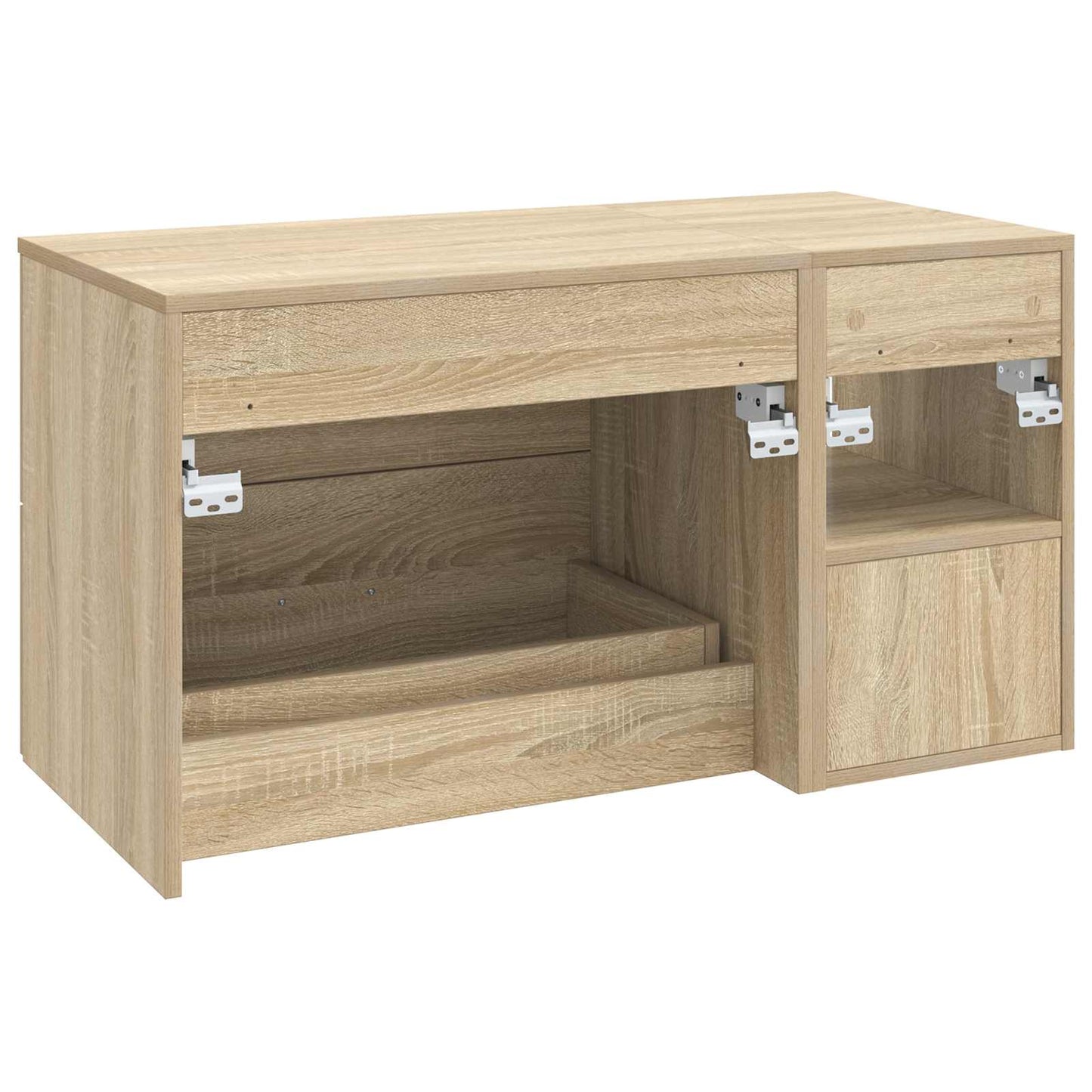 Fürdőszoba bútor szett 2 pcs Sonoma Tölgy Szerelt Fa