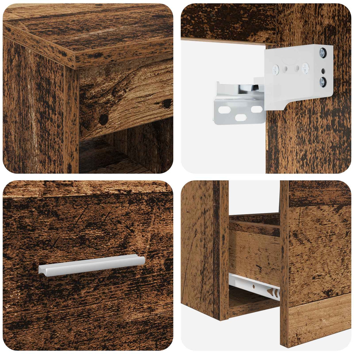 Fürdőszoba bútor szett 2 pcs Antik Fa Szerelt Fa