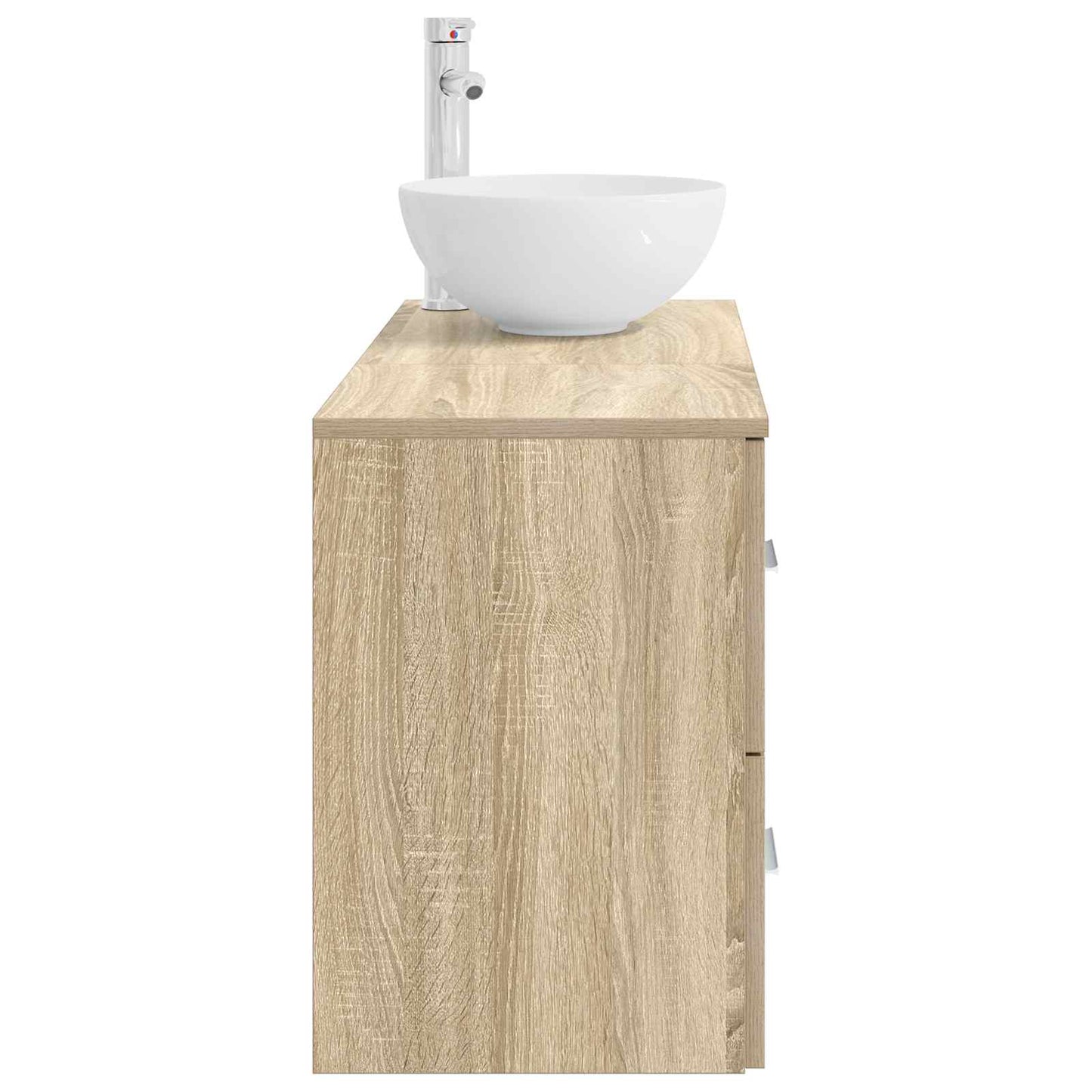 Fürdőszoba bútor szett 2 pcs Sonoma Tölgy Szerelt Fa