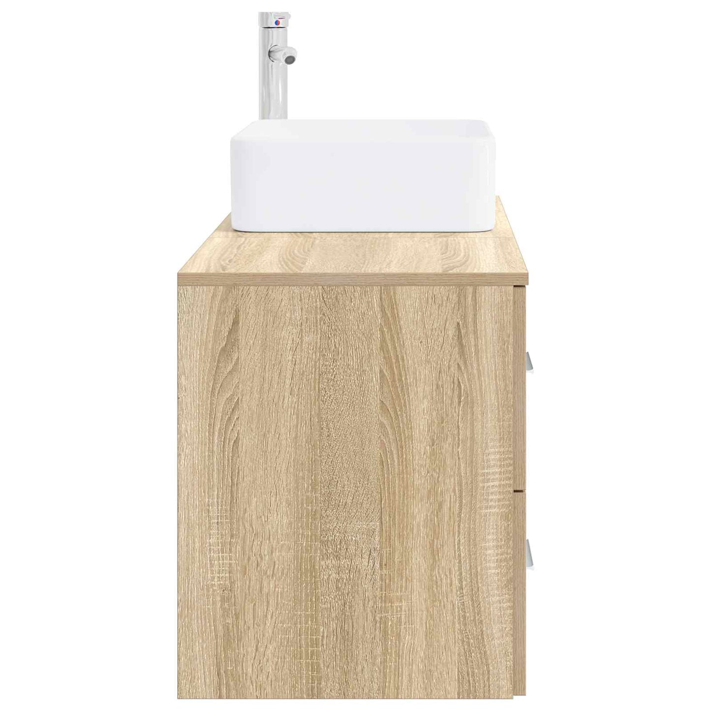 Fürdőszoba bútor szett 2 pcs Sonoma Tölgy Szerelt Fa